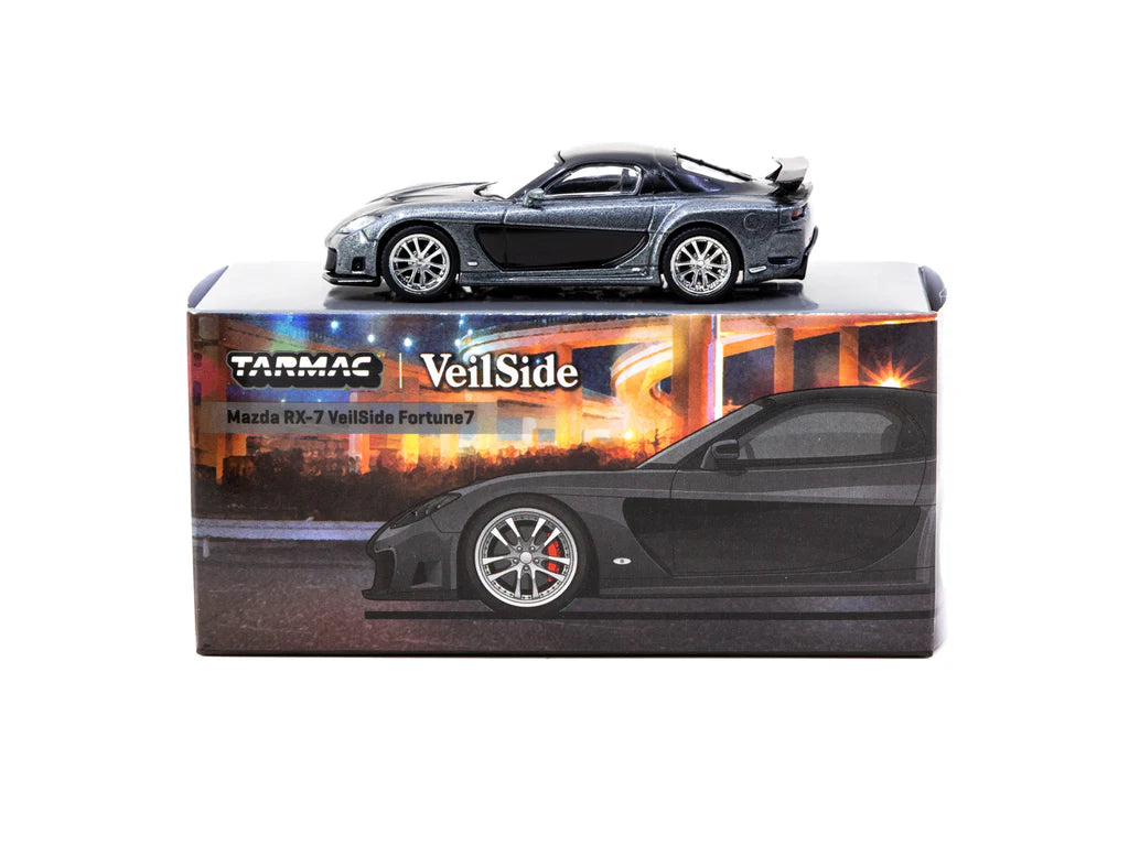 Tarmac Works 1:64 Mazda RX-7 VeilSide Fortune7 Grey metallic / Black T64G-075-GY