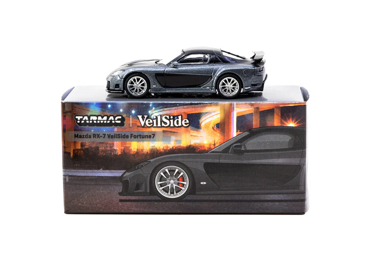 Tarmac Works 1:64 Mazda RX-7 VeilSide Fortune7 Grey metallic / Black T64G-075-GY