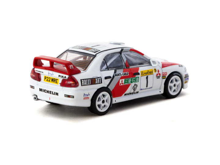 Tarmac Works 1:64 Mitsubishi Lancer Evolution IV Rallye Monte-Carlo 1997 T64G-076-97MCR01
