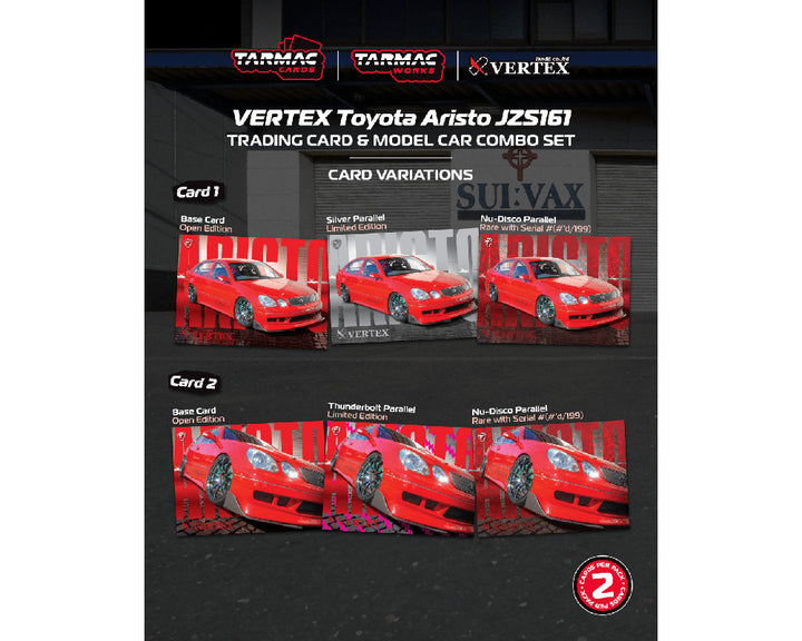 [Preorder] Tarmac Works 1:64 VERTEX Toyota Aristo JZS161 – Red- Mijo Exclusives – Global64 T64G-081-RE