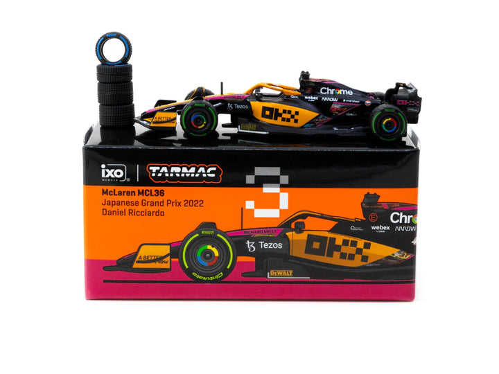 Tarmac Works 1:64 McLaren MCL36 Japanese Grand Prix 2022 - Daniel Ricciardo T64G-F041-DR2