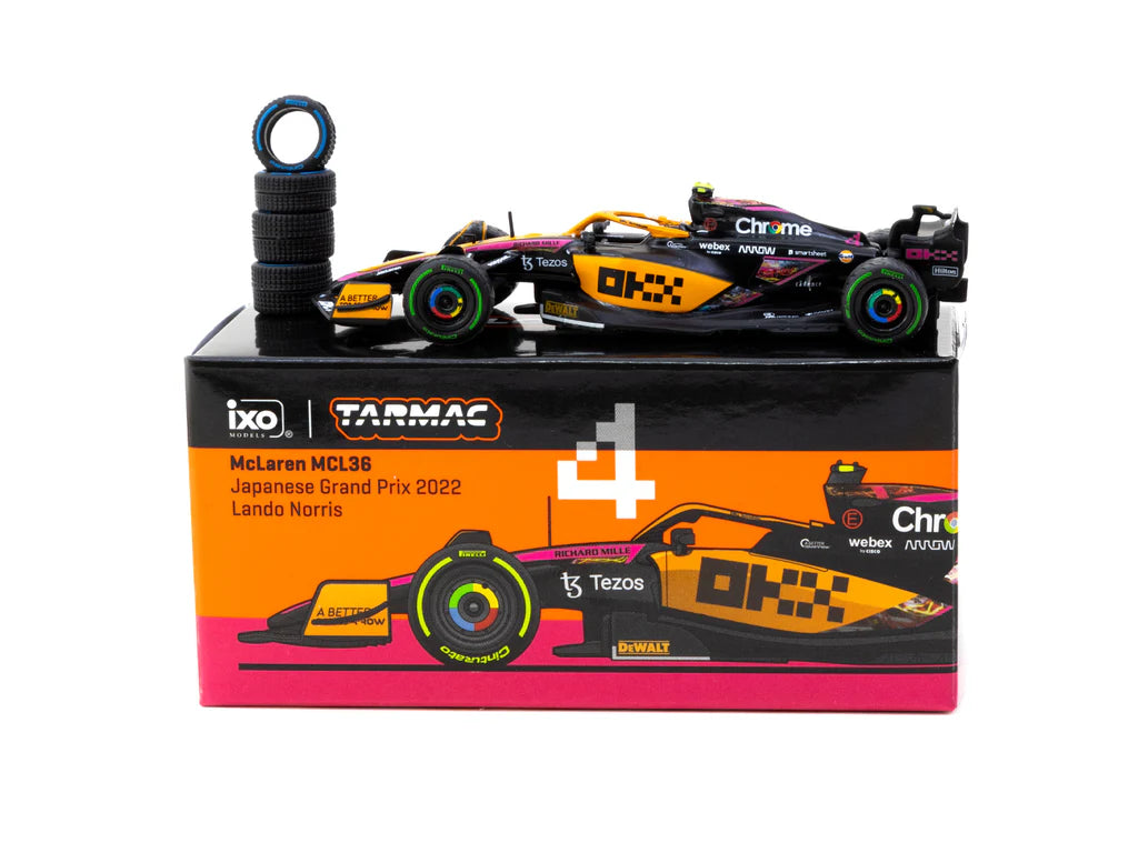 Tarmac Works 1:64 McLaren MCL36 Japanese Grand Prix 2022 Lando Norris T64G-F041-LN2