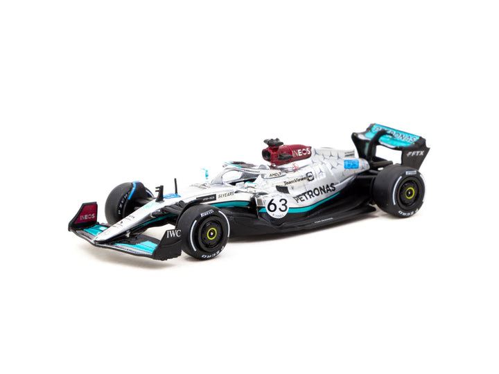 Tarmac Works 1:64 Mercedes-AMG F1 W13 E Performance Belgian Grand Prix 2022 George Russell Silver