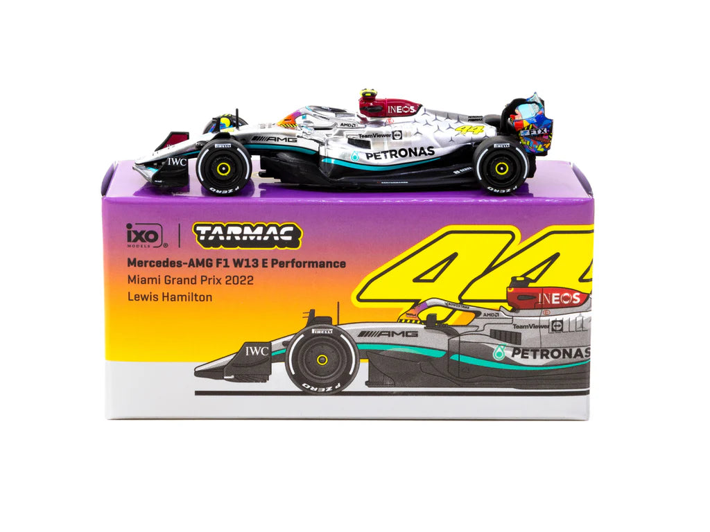 Tarmac Works 1:64 Mercedes-AMG F1 W13 E Performance Miami Grand Prix 2022 Lewis Hamilton
