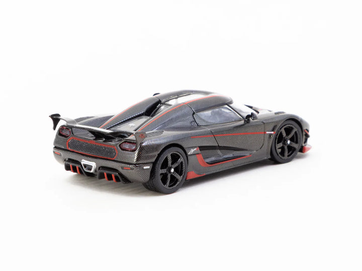 Tarmac Works 1:64 Koenigsegg Agera RS Black Carbon Fiber / Red Accents T64G-TL005-BCF