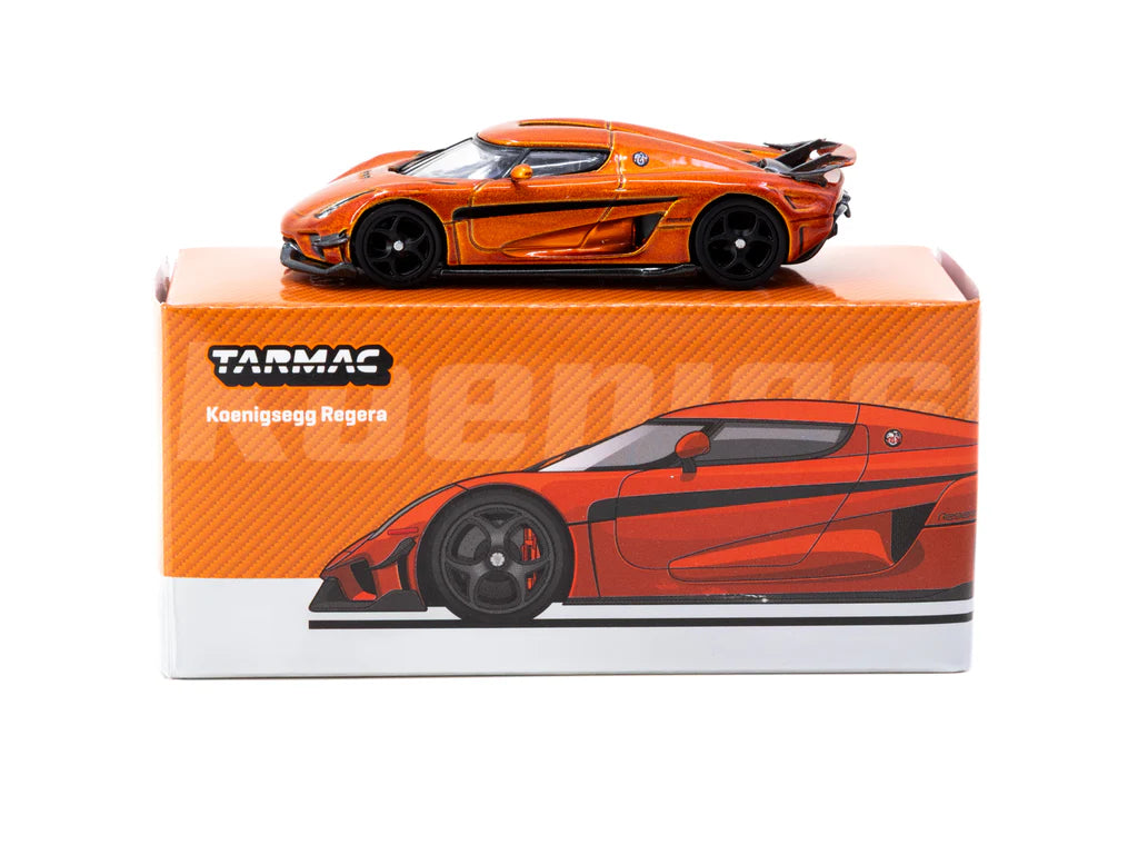 Tarmac Works 1:64 Koenigsegg Regera Orange Metallic / Black Stripes T64G-TL017-OR