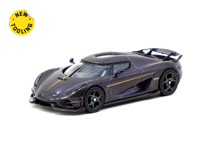 [Preorder] Tarmac Works 1:64 Koenigsegg Regera Purple Carbon Fiber / Gold Accents Special Edition T64G-TL017-PCF