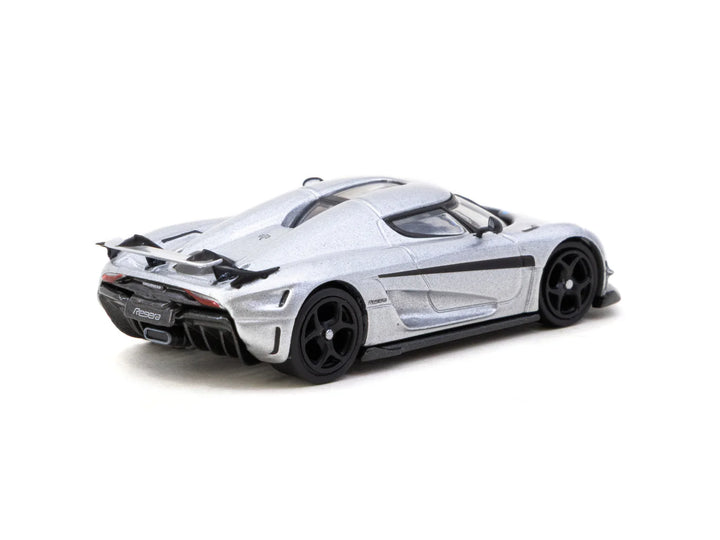 Tarmac Works 1:64 Koenigsegg Regera Silver Metallic/Blue Accents T64G-TL017-SL