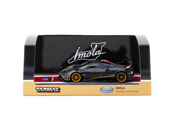 Tarmac Works 1:64 Pagani Imola Matt Black Carbon Fiber T64G-TL046-BCF