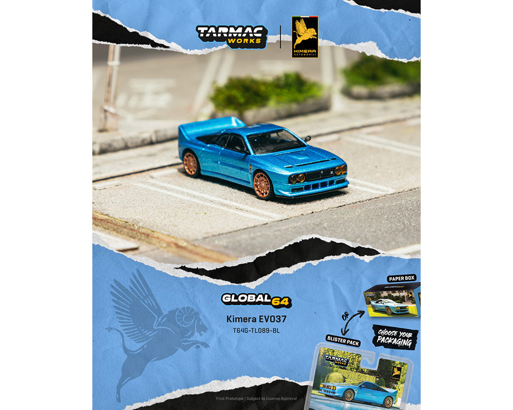 Preorder] Tarmac Works 1:64 Kimera EVO37 - Blue T64G-TL089-BL-B