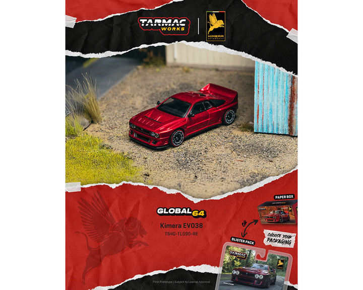 [Preorder] Tarmac Works 1:64 Kimera EVO38 Red Global 64 T64G-TL090-RD-B