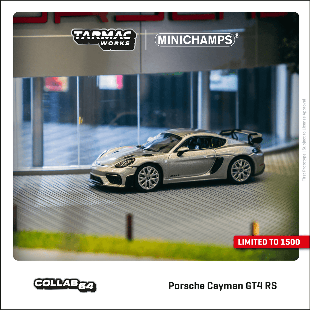 Tarmac Works 1:64 Porsche Cayman GT4 RS GT Silver Metallic T64MC-004-SL