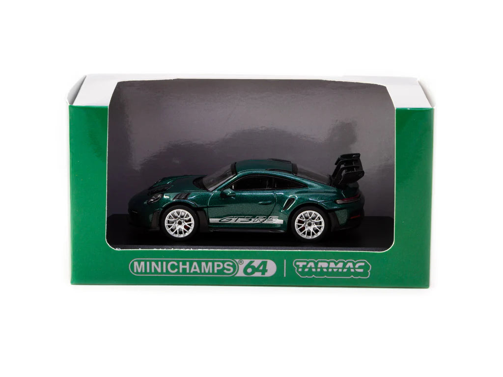 MINICHAMPS x Tarmac Works 1/64 Porsche 911 (992) GT3 RS Porsche Racing Green Metallic