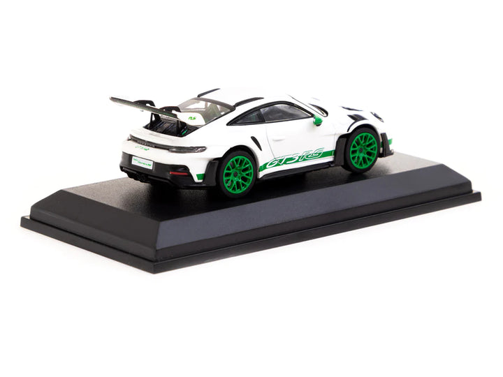 Minichamps X Tarmac Works 1/64 Porsche 911 (992) GT3 RS White / Green