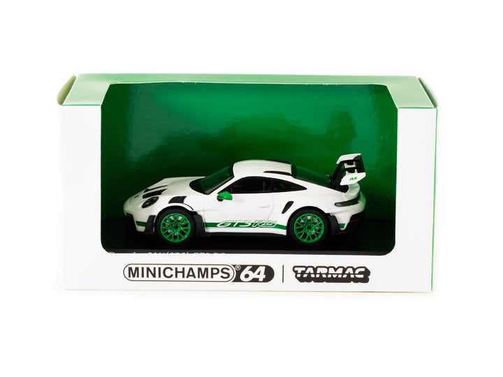 Minichamps X Tarmac Works 1/64 Porsche 911 (992) GT3 RS White / Green