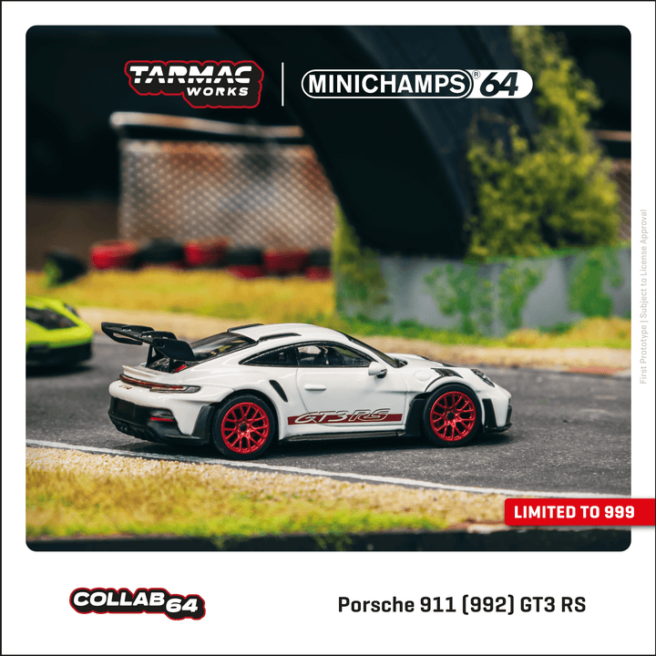 Tarmac Works 1:64 Porsche 911 (992) GT3 RS White / Red T64MC-005-WR