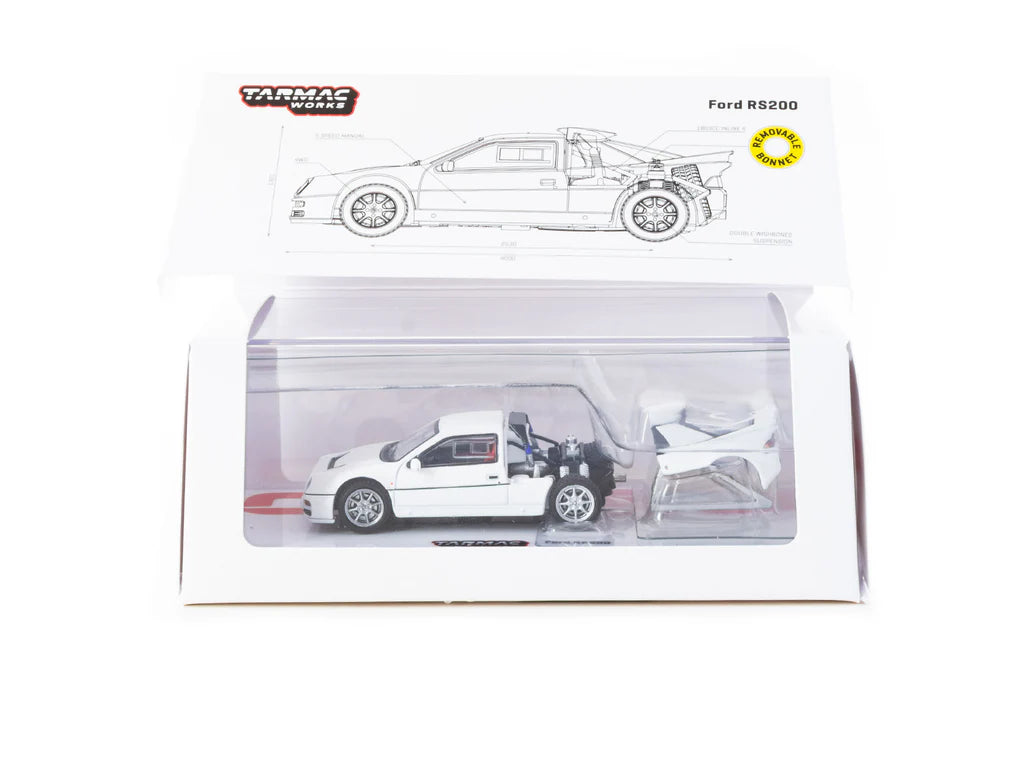 Tarmac Works 1:64 Ford RS200 White T64P-001-WH
