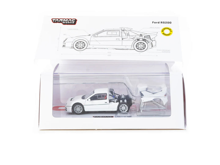 Tarmac Works 1:64 Ford RS200 White T64P-001-WH
