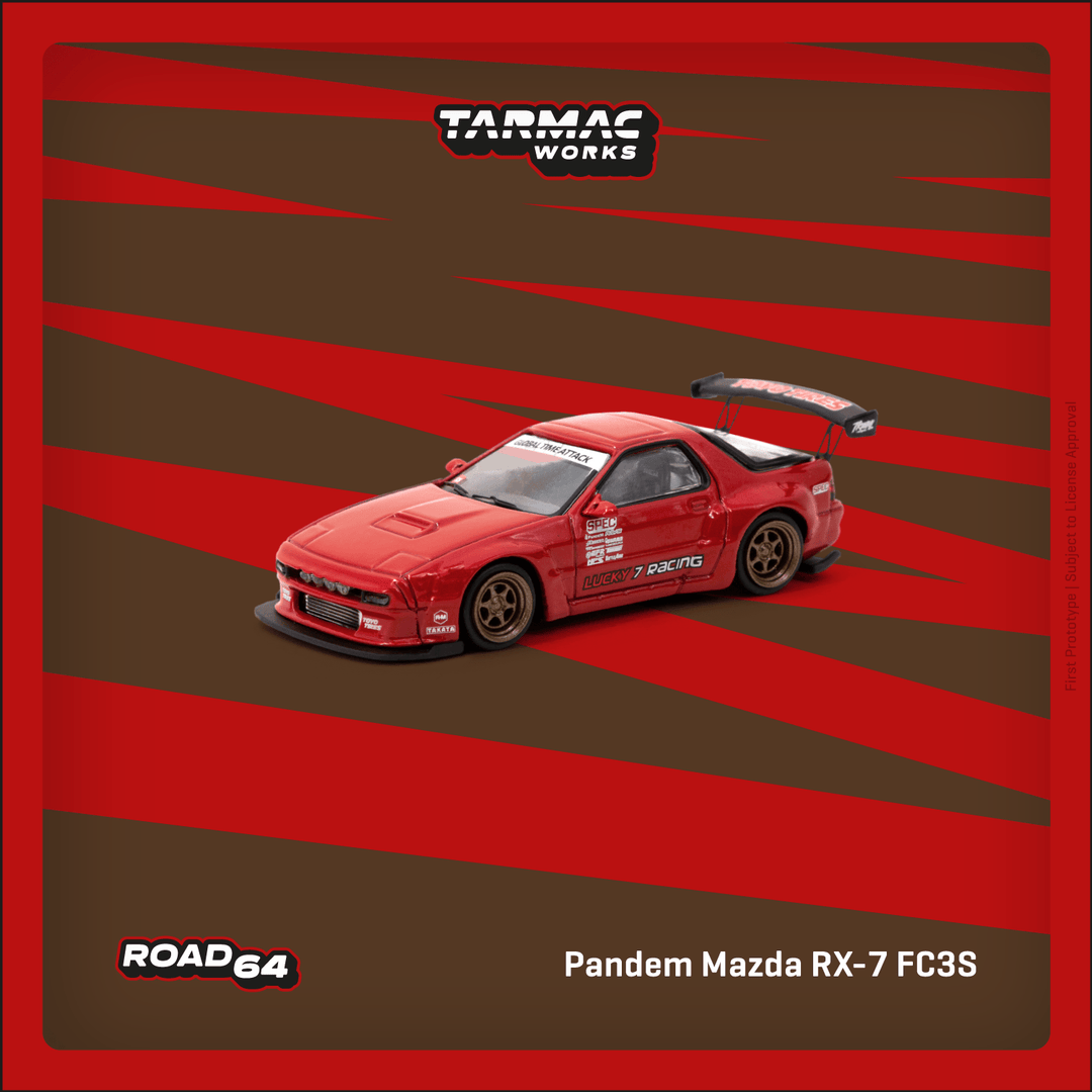 Tarmac Works 1:64 Pandem Mazda RX-7 FC3S Red T64R-066-RE
