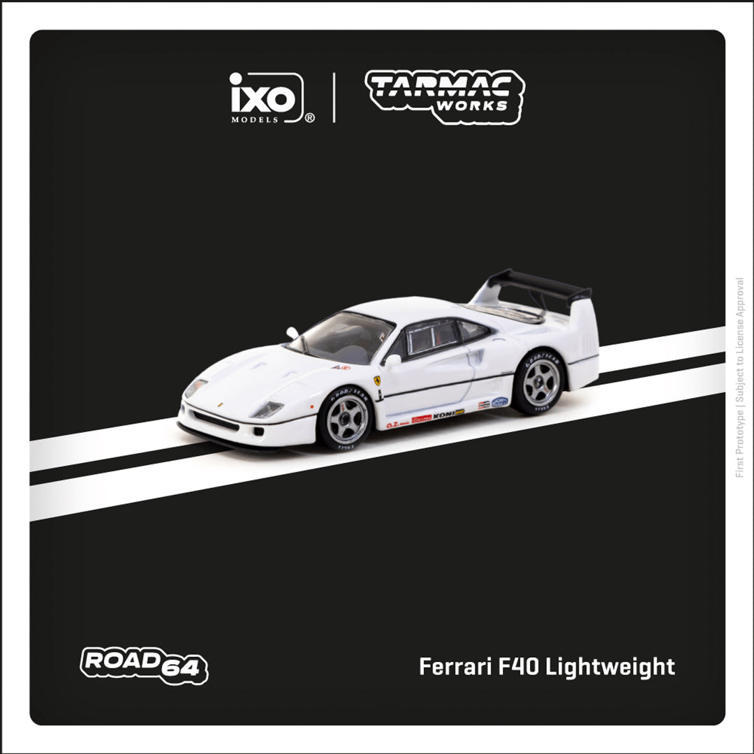 Tarmac Works 1:64 Ferrari F40 Lightweight White T64R-076-WH