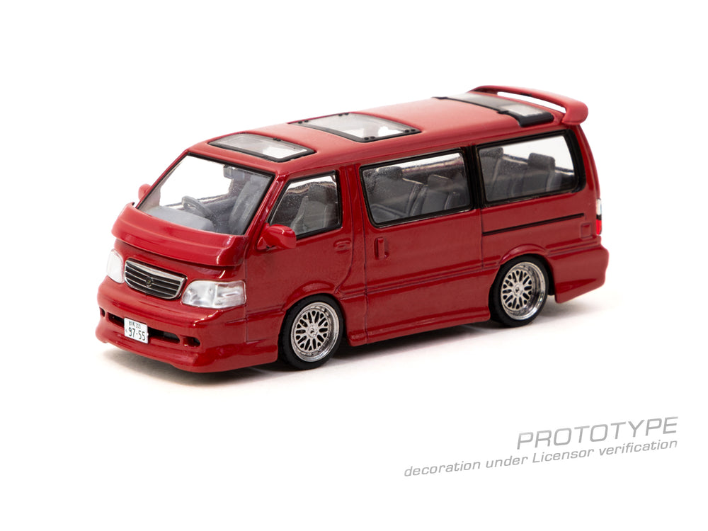 Tarmac Works 1:64 Toyota Hiace Wagon Custom Red T64R-078-RE