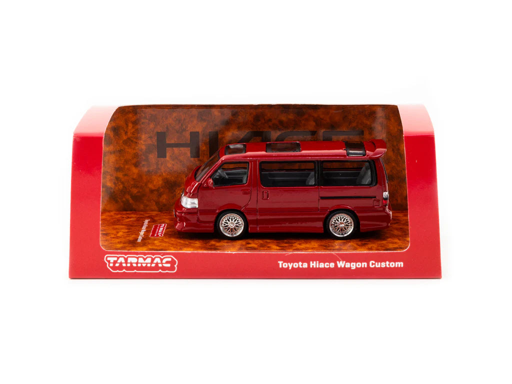 Tarmac Works 1:64 Toyota Hiace Wagon Custom Red T64R-078-RE