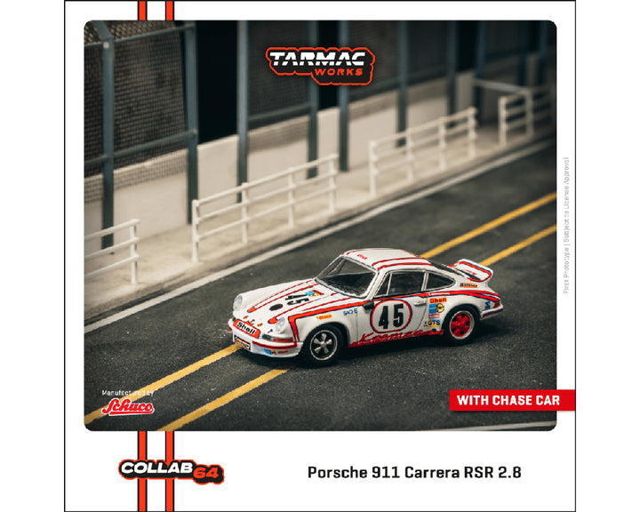 [Preorder] Tarmac Works 1:64 Porsche 911 Carrera RSR 2.8 24h Le Mans 1973 #45 Winner – Collab64 T64S-023-73LM45