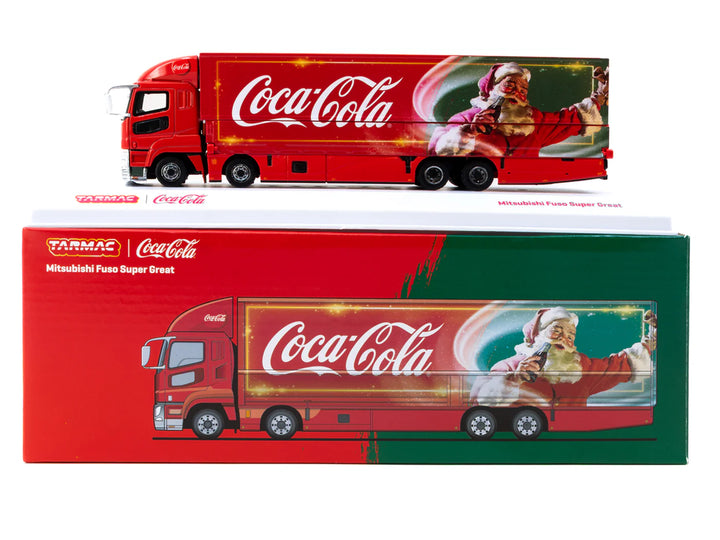 Tarmac Works 1:64 Mitsubishi Fuso Super Great Coca-Cola Santa Truck T64T-TL001-CC
