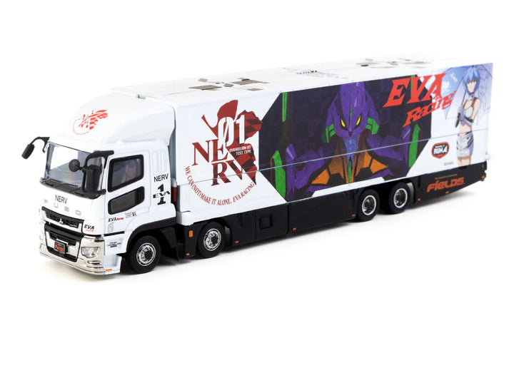 Tarmac Works 1:64 Mitsubishi Fuso Super Great EVA Racing Transporter T64T-TL001-EVA