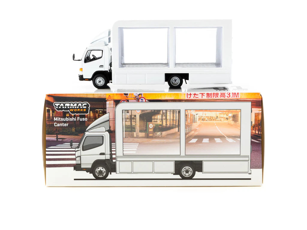 Tarmac Works 1:64 Mitsubishi Fuso Canter Mobile Display Truck T64T-TL002-DW