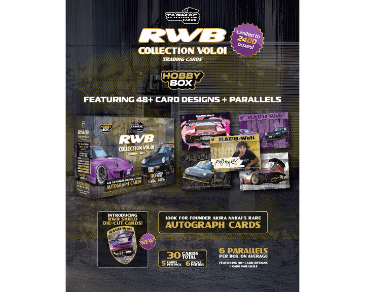 [Preorder] Tarmac Works Tarmac Cards RWB Collectible Trading Cards Vol. 01 Hobby Box – Limited Edition TC-RWBC-H01