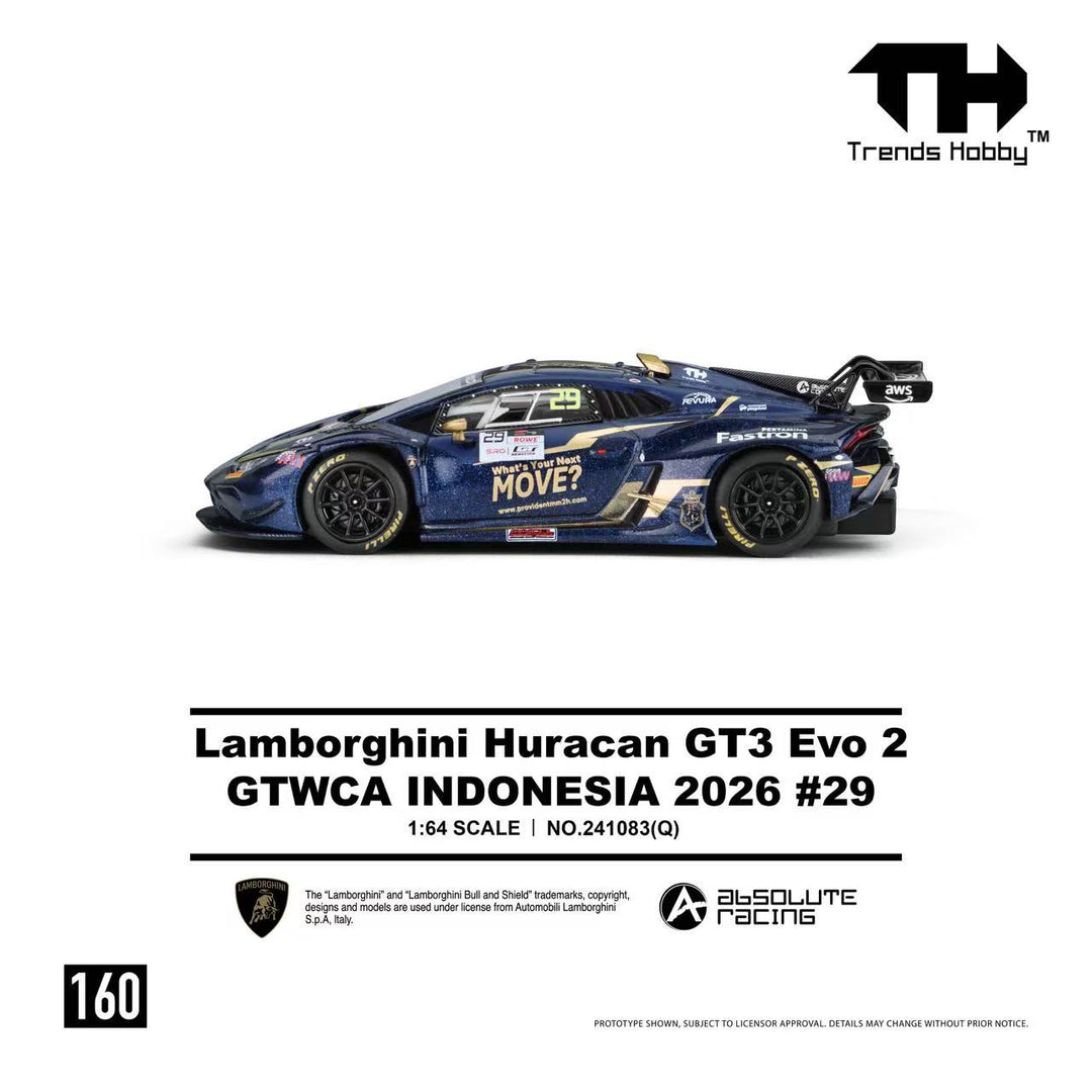 [Preorder] Trends Hobby 1:64 Lamborghini Huracan GT3 EVO2 - GTWCA Indonisia 2026 