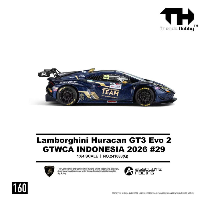 [Preorder] Trends Hobby 1:64 Lamborghini Huracan GT3 EVO2 - GTWCA Indonisia 2026 