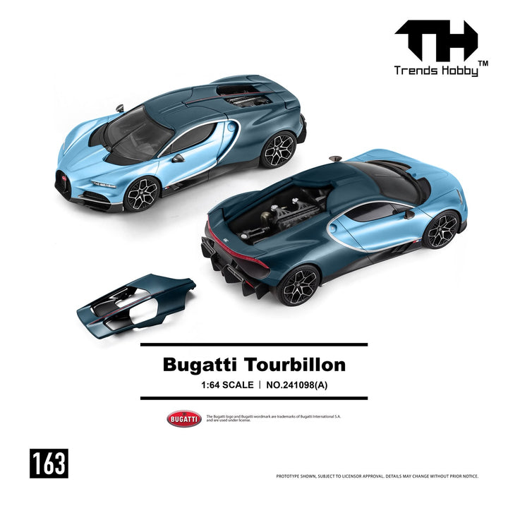 [Preorder] Trends Hobby 1:64 Bugatti Tourbillon - Blue Atlantic 241098(A)