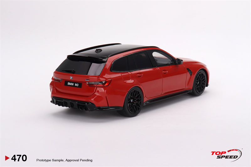 Topspeed 1:18 BMW M3 Competition Touring Toronto Red Metallic TS0470 Rear