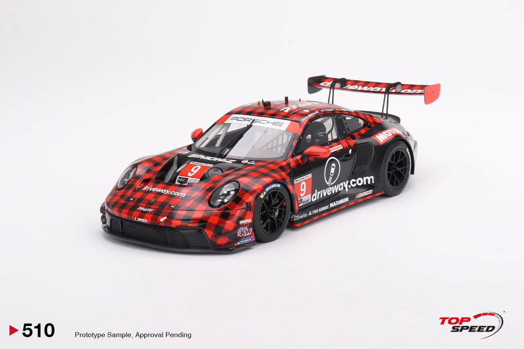 Topspeed 1:18 Porsche 911 GT3 R #9 GTD PRO Pfaff Motorsports IMSA 2023 Sebring 12 Hrs. Winner TS0510