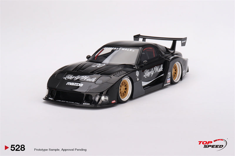 Topspeed 1:18 Mazda RX-7 LB-Super Silhouette Liberty Walk Black TS0528