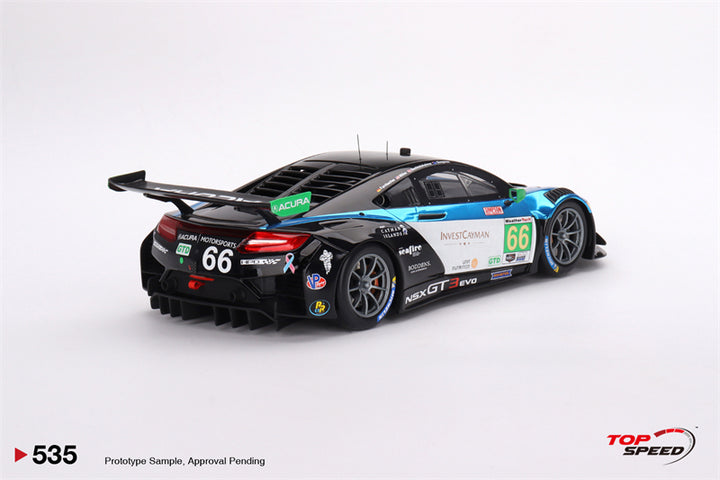 Topspeed 1:18 NSX GT3 EVO22#66 Gradient Racing 2022 IMSA Daytona 24 Hrs TS0535 Rear