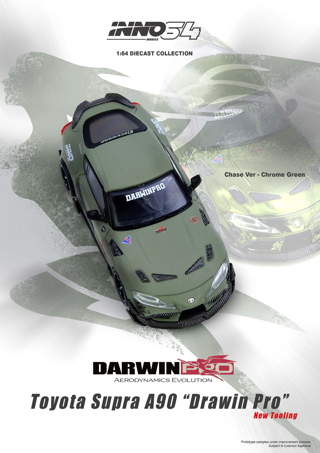 [Preorder] Inno64 1:64 TOYOTA SUPRA A90 DARWIN PRO Matt Green IN64-A90DP-MATGR