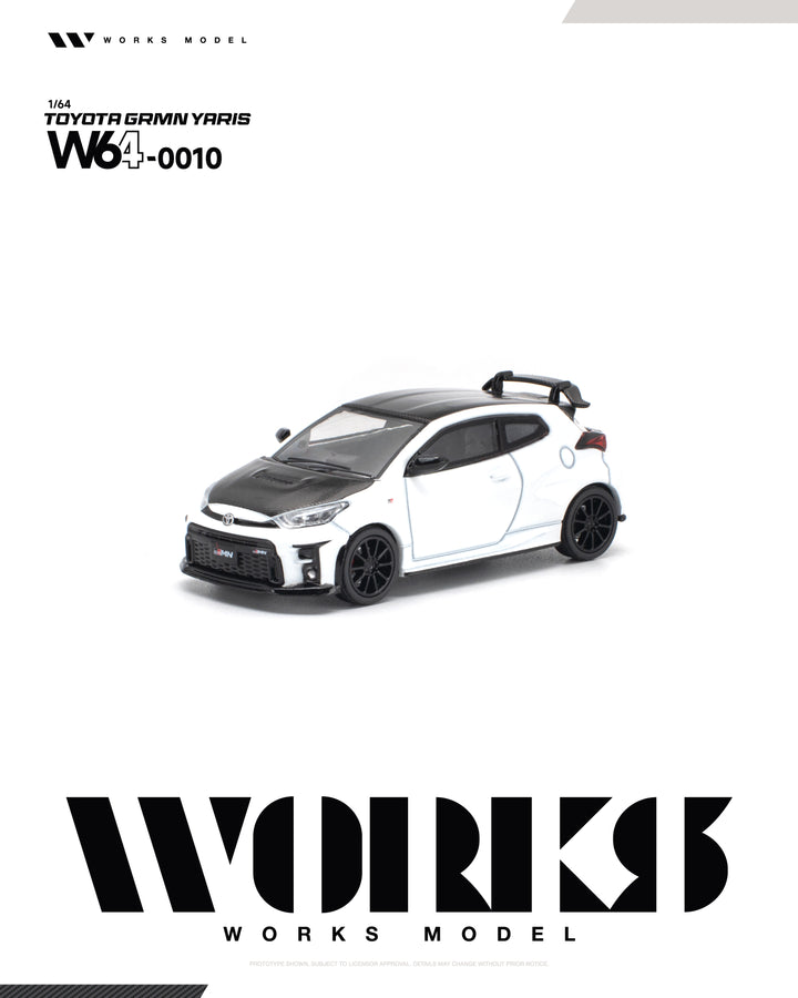 [Preorder] Works Model 1:64 Toyota Grmn Yaris Whtie W640010