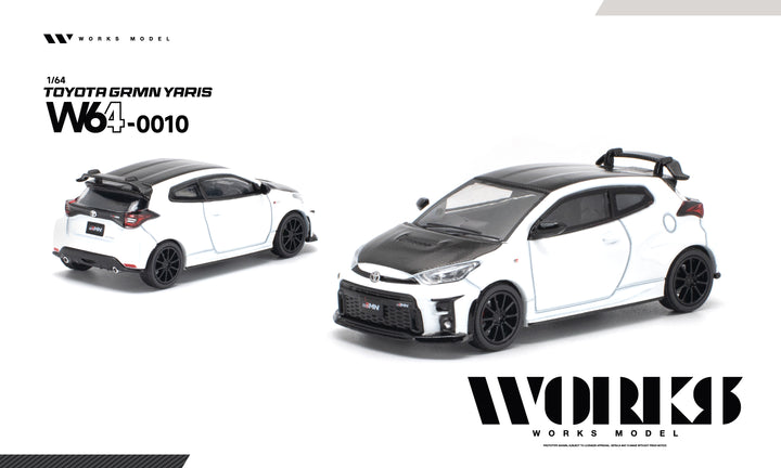 [Preorder] Works Model 1:64 Toyota Grmn Yaris Whtie W640010