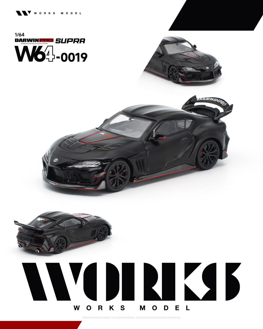 [Preorder] Works Model 1:64 Darwin Pro Supra Dark W640019