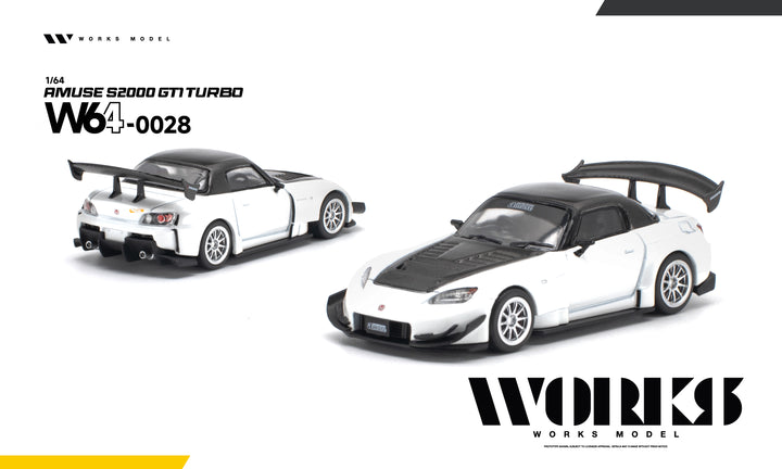 [Preorder] Works Model 1:64 Amuse S2000 GT1 Turbo White W640028