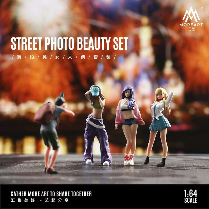 MoreArt 1:64 Street Photo Girl Figure Set MO223011