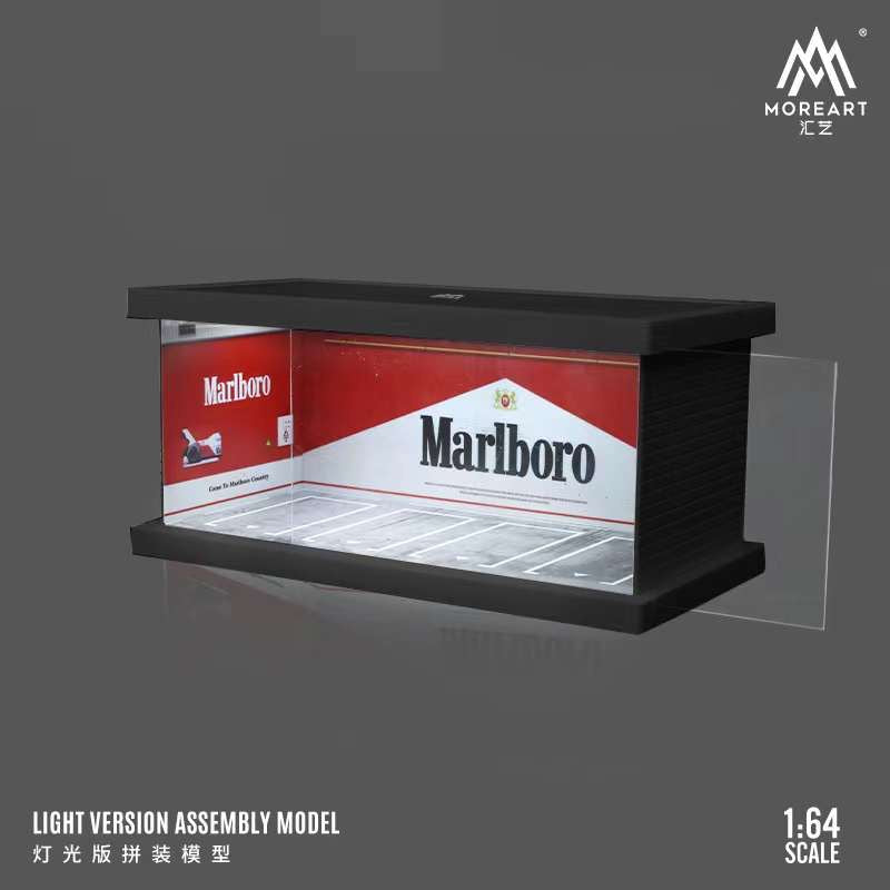 MoreArt 1:64 Parking Lot Diorama SHELL/ ADVAN/ MARLBORO/ GULF MO960101/ MO960102/ MO960103/ MO960104