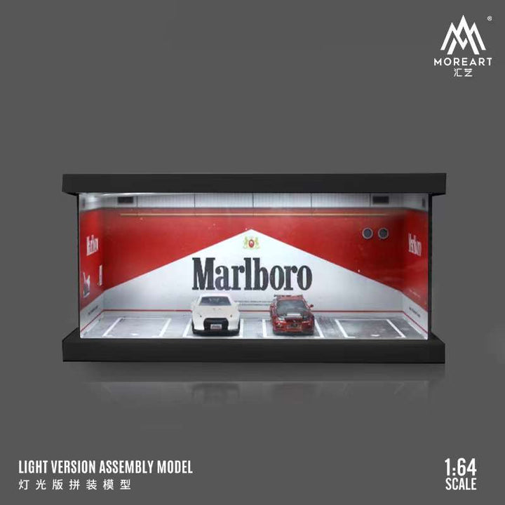 MoreArt 1:64 Parking Lot Diorama SHELL/ ADVAN/ MARLBORO/ GULF MO960101/ MO960102/ MO960103/ MO960104