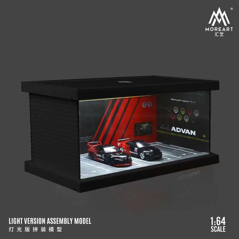 MoreArt 1:64 Parking Lot Diorama SHELL/ ADVAN/ MARLBORO/ GULF MO960101/ MO960102/ MO960103/ MO960104