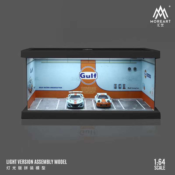 MoreArt 1:64 Parking Lot Diorama SHELL/ ADVAN/ MARLBORO/ GULF MO960101/ MO960102/ MO960103/ MO960104