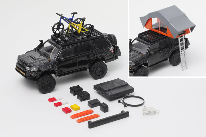 [Preorder] GCD 1:64 Toyota 4Runner Pre-Runner with accessories - BLACK KS-051-538