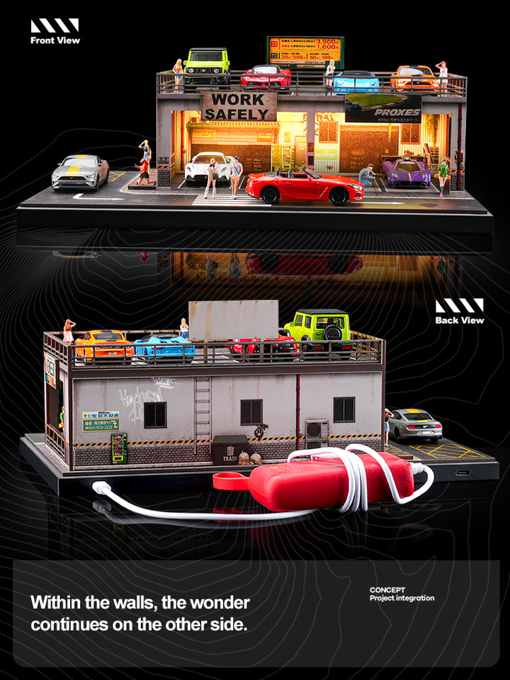 [Preorder] SHOU CANG JIA 1:64 SafeWork DOUBLE-DECK PARKING WORKSHOP SCJ-82042